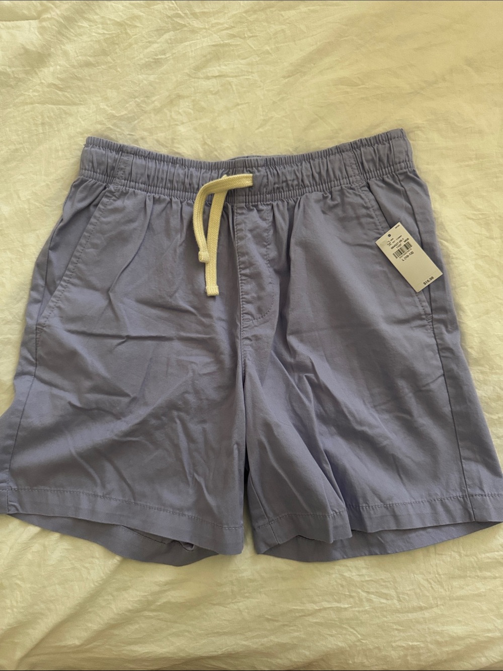 Boy’s Light Lavender Drawstring Summer Shorts